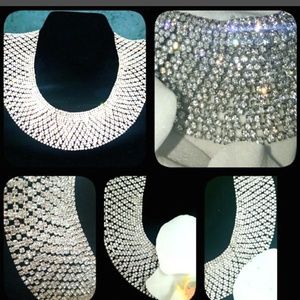 ON SALE NOW Wedding Crystal Rhinestone CZ Necklace Handset